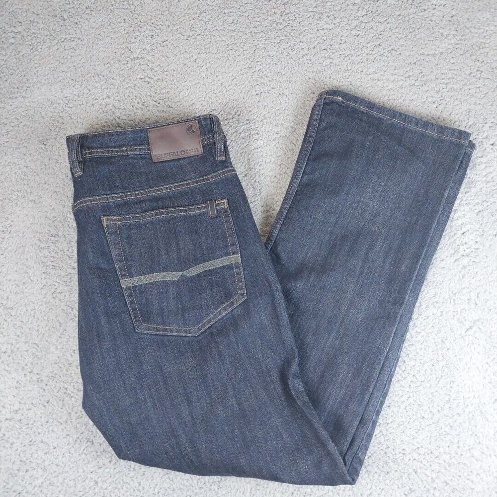 Buffalo David Bitton Jeans Men's 36x32 Driven-X‎ straight blue flex denim pants